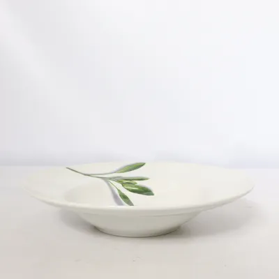 Assiette creuse (Blanc, Vert) de CreaTable