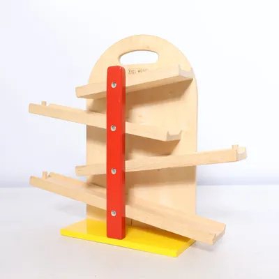 Circuit de billes (Marron, Rouge, Jaune) de Kids Wood