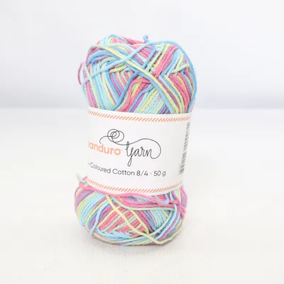 Garn (Multi-Coloured Cotton 8/4) från Panduro Bomull