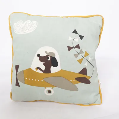 Prydnadskudde (Blå, Brun, Gul) från Ferm Living Ekologisk bomull