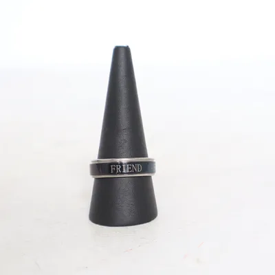 Ring (Silver, Black) from Friend Unknown metal