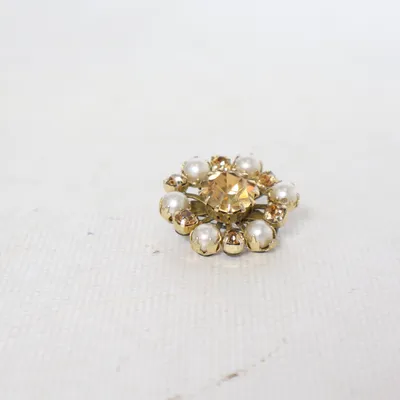 Broche (Goud, Wit) Onbekend materiaal