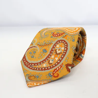 Cravate (Jaune, Multicolore) de Etro Soie