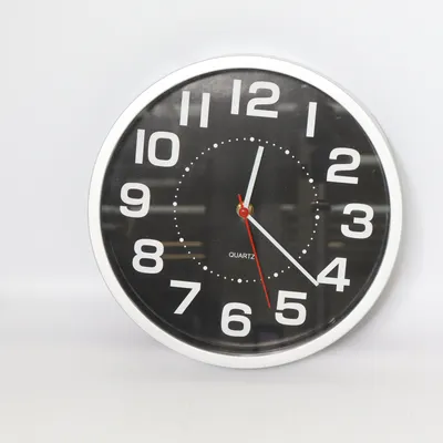 Wall clock (Black, Silver)