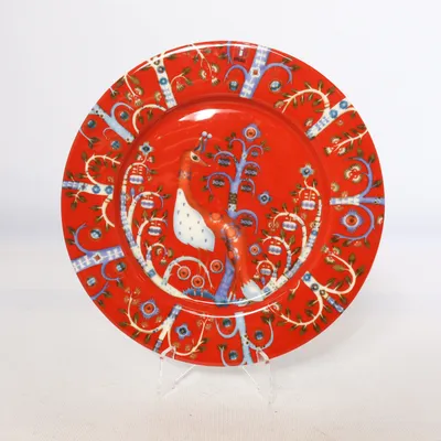Plate (Red, Multicolored) from Iittala