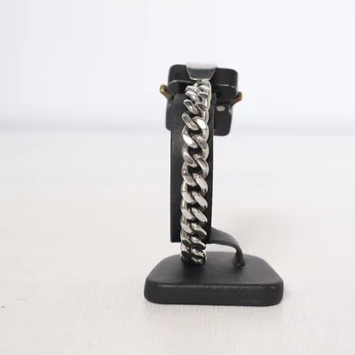 Armband (Silverfärgad, Svart) Okänd metall