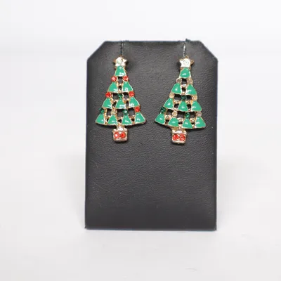 Örhängen (Grön, Flerfärgad) Okänd metall