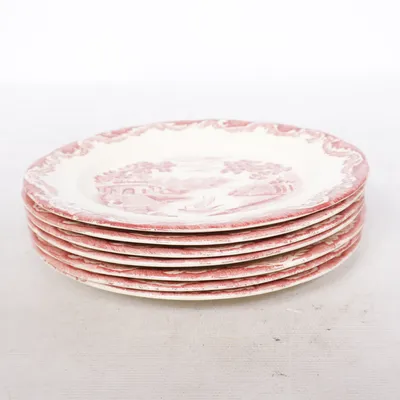 Tallrik (Vit, Röd) från Rörstrand