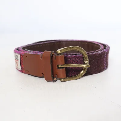 Bälte (Lila, Brun, Flerfärgad) från Harris Tweed Skinn