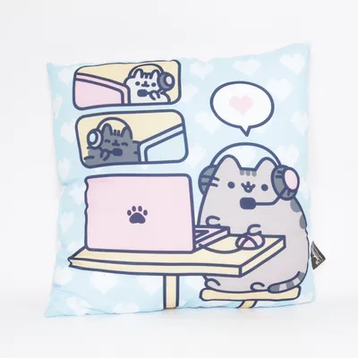 Cushion (Pink, Blue) from Pusheen Polyester