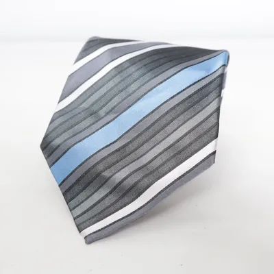 Stropdas (Grijs, Blauw, Wit) van Enrico Mori