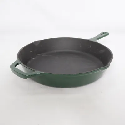 Cast iron skillet (Green, Black) from Navaris