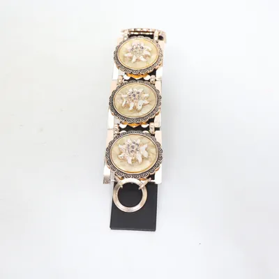 Bracelet (Silver, Beige) Unknown metal