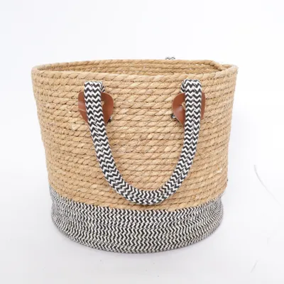Rietenmand (Beige, Zwart, Wit)