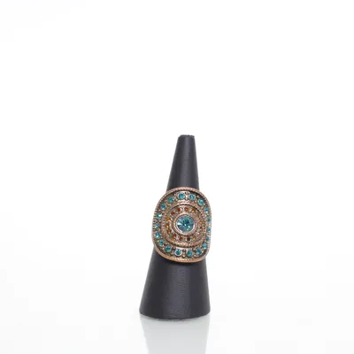 Ring (Brun, Turkis) Ukendt metal
