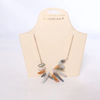 Halskæde (Semi Precious) fra Glitter Ukendt metal