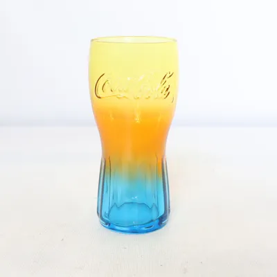 Drinking glass (Yellow, Orange, Blue) from Coca Cola