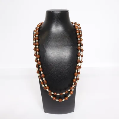 Collier (Marron, Multicolore) Plastique