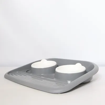 Bol d'alimentation (Gris, Blanc) de Savic