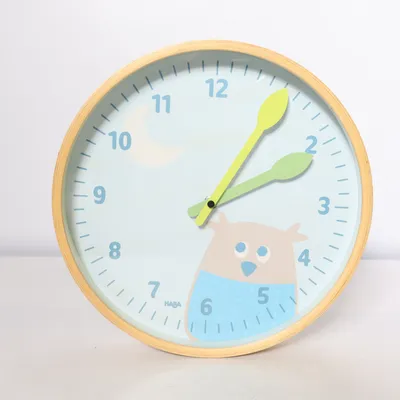 Wandklok (Blauw, Beige, Groen) van Haba