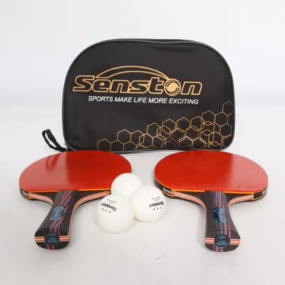 Bordtennisbat (Sort, Rød, Hvid) fra Senston