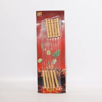 Barbeque skewer (Silver, Brown)