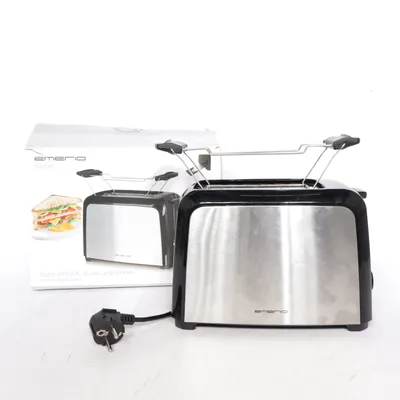 Brödrost (Svart, Silverfärgad) från Emerio