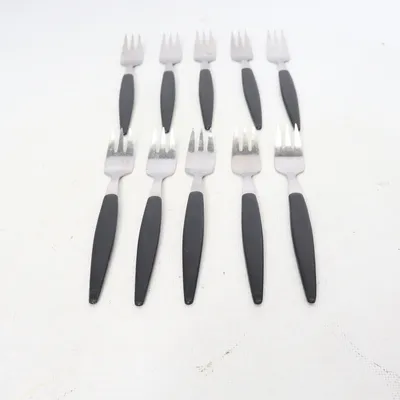 Gaffel (Svart, Silverfärgad) från Rostfritt Stål