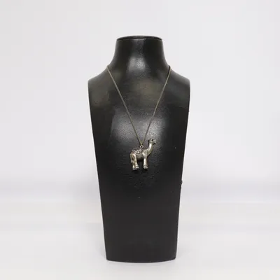 Halsband (Svart, Silverfärgad) Okänd metall