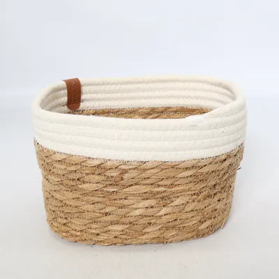 Storage basket (Beige, White) from Victoria's Design House