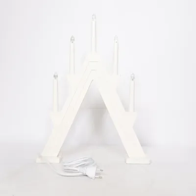 Elektrisk adventsljusstake (Vit) från Clas Ohlson