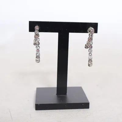 Boucles d'oreilles (Argent, Violet) de Bijoux Métal inconnu
