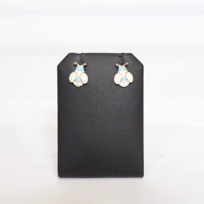 Oorbellen (Goud, Wit, Blauw) Onbekend materiaal