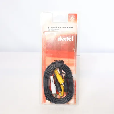 RCA kabel (4xRCA male/male 1,5 meter) van Dectel