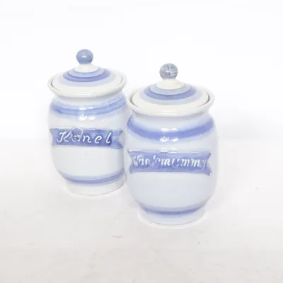 Sockerskål (Blå, Vit) från Höganäs