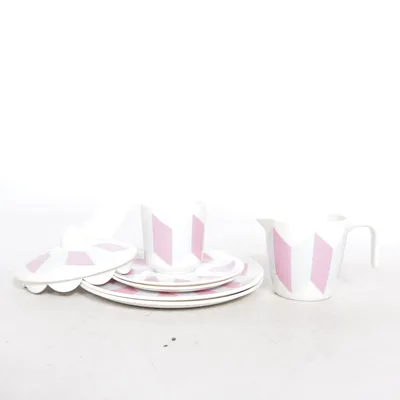 Vaisselle de poupées (Blanc, Rose) de Sebra