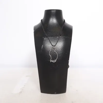 Collier (Noir, Argent) Cuir