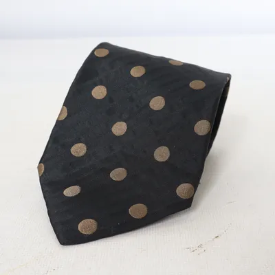 Cravate (Noir, Beige) de Amanda Soie