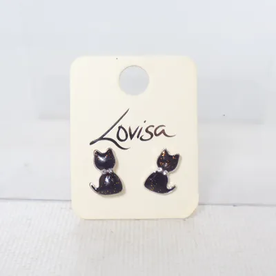 Oorbellen (Zwart) van Lovisa Onbekend materiaal