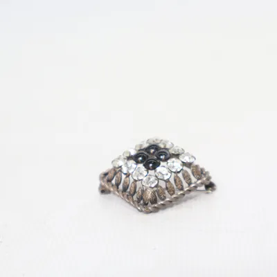 Broche (Argent, Noir) Métal inconnu