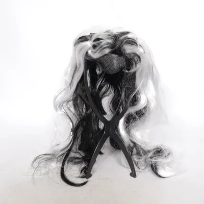 Wig (Black, White) from Smiffy's