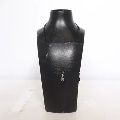 Ketting (Zwart, Zilver) Leer