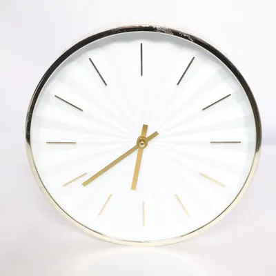 Wandklok (Wit, Goud)