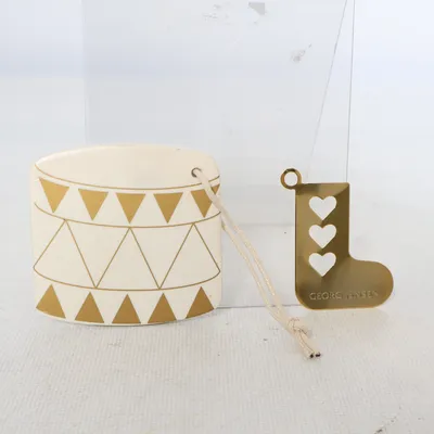 Keyring (White, Gold) from Georg Jensen Damask