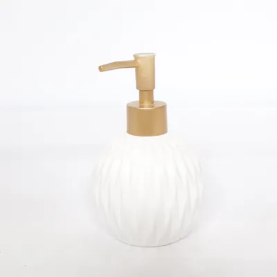 Tvålpump (Vit, Guldfärgad)