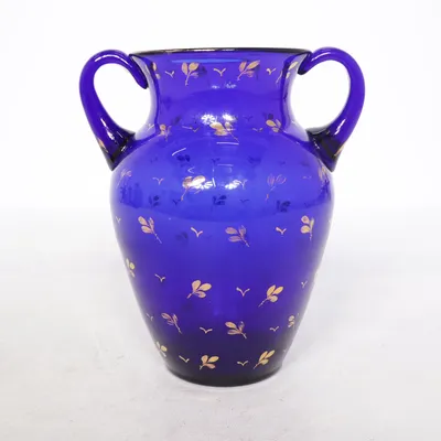 Vas (Blå, Guldfärgad)