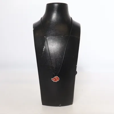 Necklace (Black, Red) Unknown metal