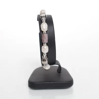 Armband (Lila, Vit) Okänd metall