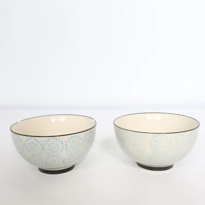Bowl (White, Blue) from Nordal