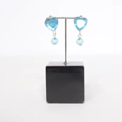 Clips-örhängen (Blå) Okänd metall